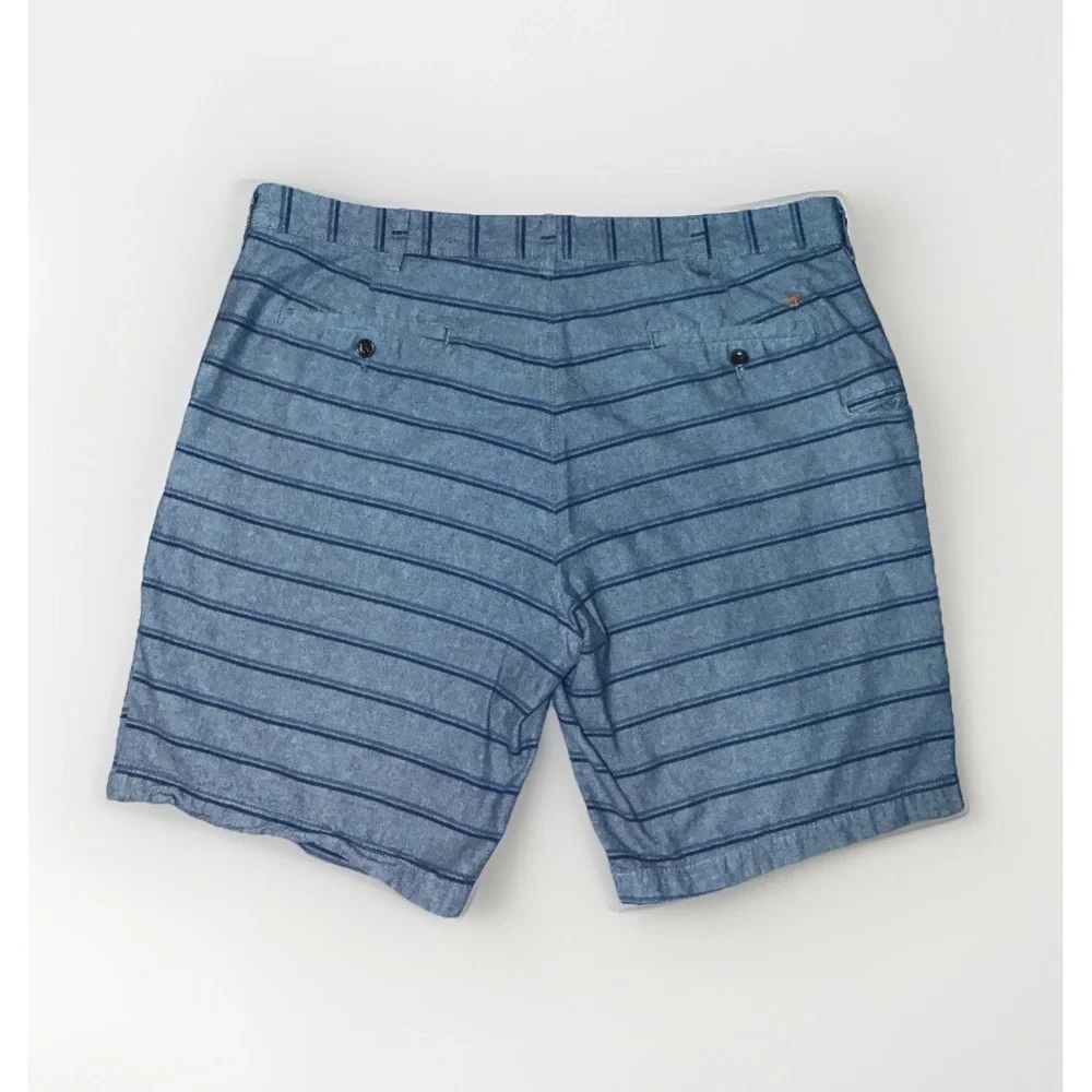 Dockers Men's Colton Striped Shorts Size 40 Classic Fit Flat Front 10